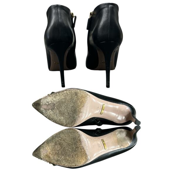 Gucci Booties Women’s Size US 6 Smooth Leather 3” Stiletto w/ Gold Studs - Picture 6 of 7